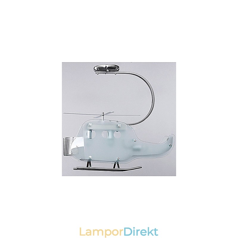 Enkel Barnlampa Cartoon Glass Helikopterlampa