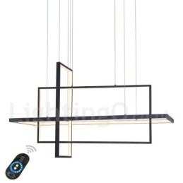 Dimbar Linjär Taklampa Med Fjärrkontroll Ambient Light Målad Finish Aluminium Modern Design