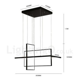 Dimbar Linjär Taklampa Med Fjärrkontroll Ambient Light Målad Finish Aluminium Modern Design