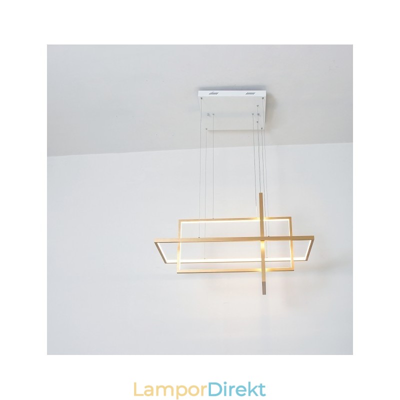 Dimbar Linjär Taklampa Med Fjärrkontroll Ambient Light Målad Finish Aluminium Modern Design