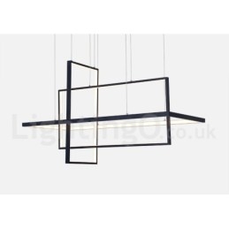 Dimbar Linjär Taklampa Med Fjärrkontroll Ambient Light Målad Finish Aluminium Modern Design