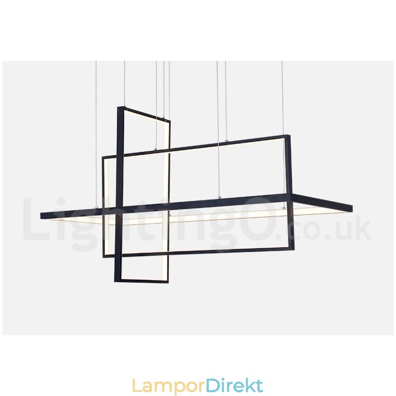 Dimbar Linjär Taklampa Med Fjärrkontroll Ambient Light Målad Finish Aluminium Modern Design