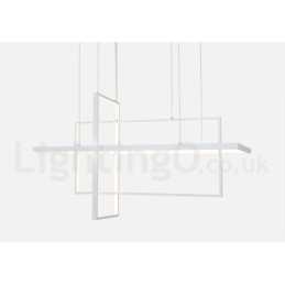 Dimbar Linjär Taklampa Med Fjärrkontroll Ambient Light Målad Finish Aluminium Modern Design