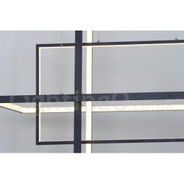 Dimbar Linjär Taklampa Med Fjärrkontroll Ambient Light Målad Finish Aluminium Modern Design