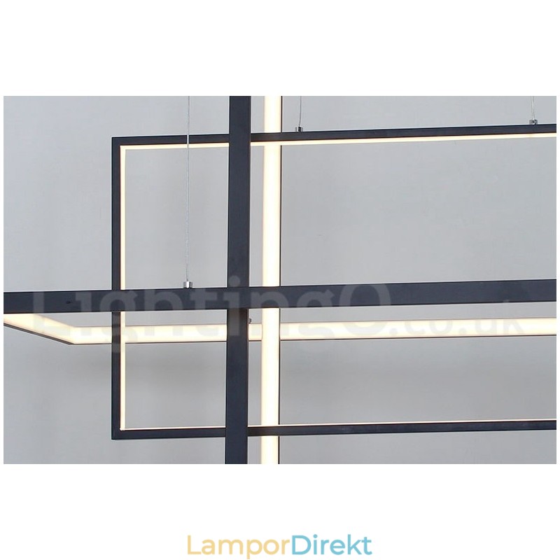 Dimbar Linjär Taklampa Med Fjärrkontroll Ambient Light Målad Finish Aluminium Modern Design
