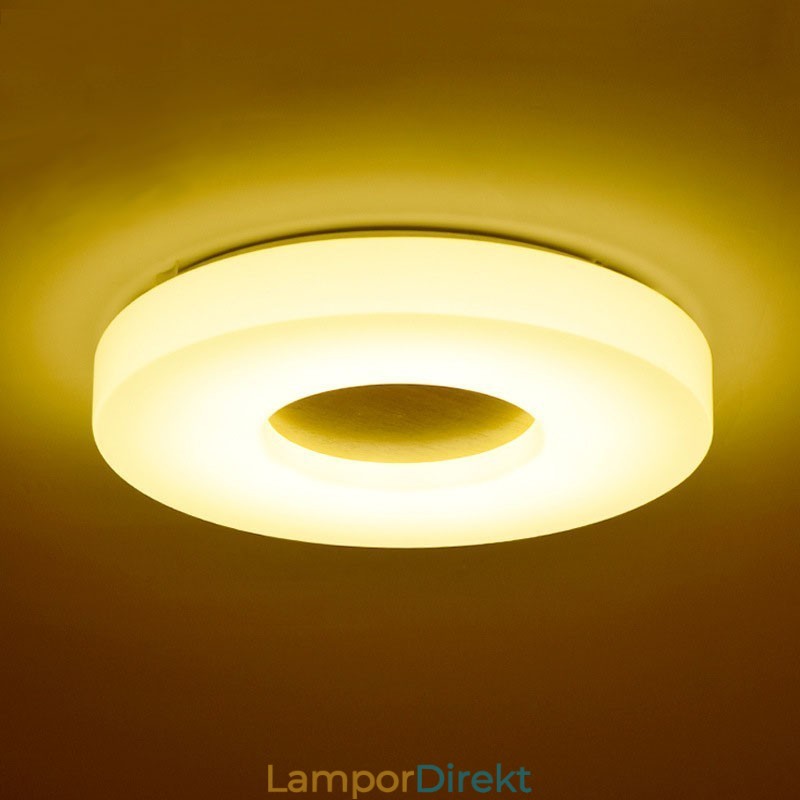 Dimbar Ultratunn Taklampa I Rund Trä Med Taklampa I Akryl I Nordisk Stil
