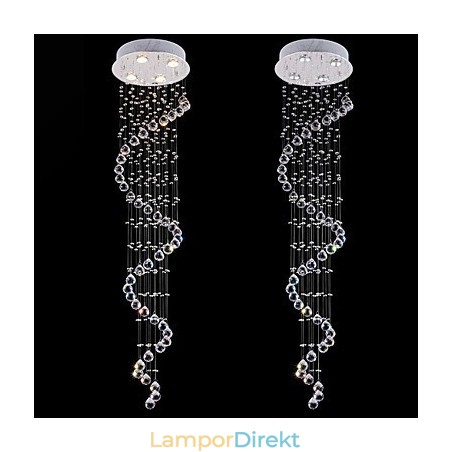 Kristall Taklampa Ljuskrona Belysning 4 Lampor Silver Canpoy Klar K9 Crystal Helix Taklampor H150Cm Kristall Taklampa Ljuskrona Belysning 4 Lampor Silver Canpoy Klar K9 Crystal Helix Taklampor H150Cm