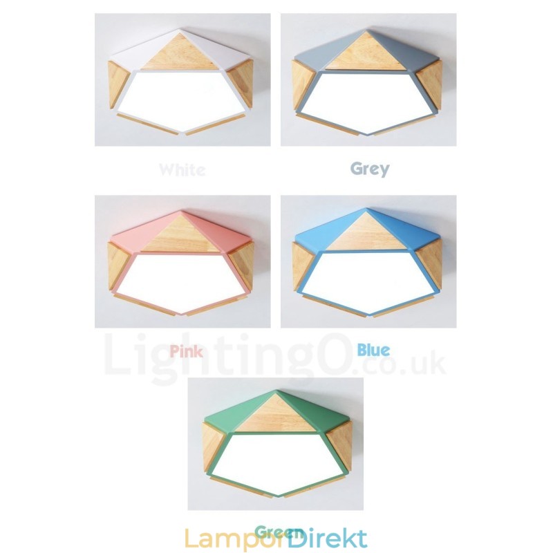 Dimbar Macaron Multi Colors Taklampa I Trä Med Akrylskärm Taklampa I Nordisk Stil