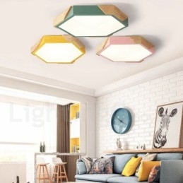 Dimbar Macaron Ultratunn Multi Colors Taklampa I Trä Med Akrylskärm Taklampa Nordic Style