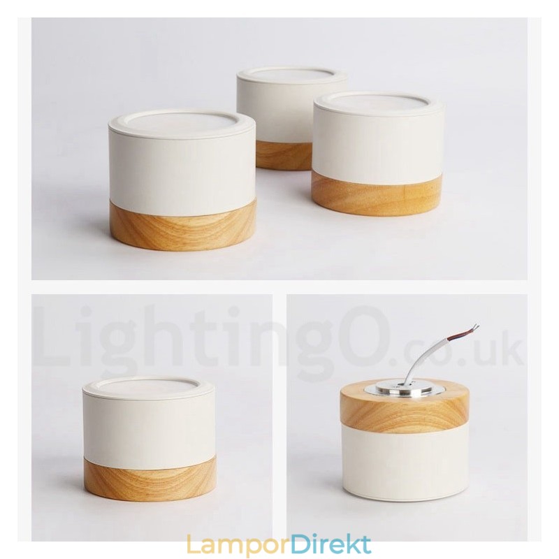Trä Modern Design Mini-Taklampa Med Akrylskärm Special För Kan Även Användas Som Vägglampa
