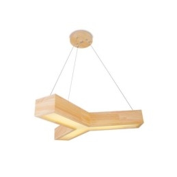 Wood Modern Triangel Pendellampa