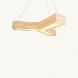 Wood Modern Triangel Pendellampa
