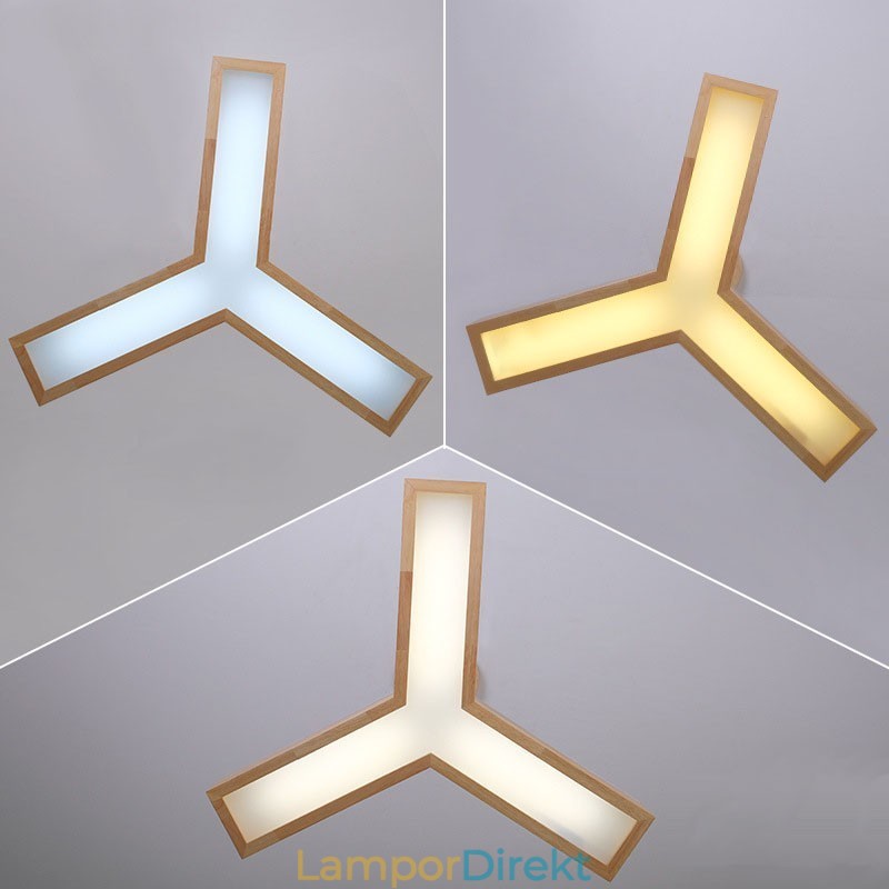 Wood Modern Triangel Pendellampa