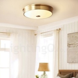 Retro Vintage Infälld Taklampa Med Glasskärm