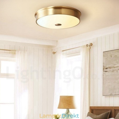 Retro Vintage Infälld Taklampa Med Glasskärm Retro Vintage Infälld Taklampa Med Glasskärm
