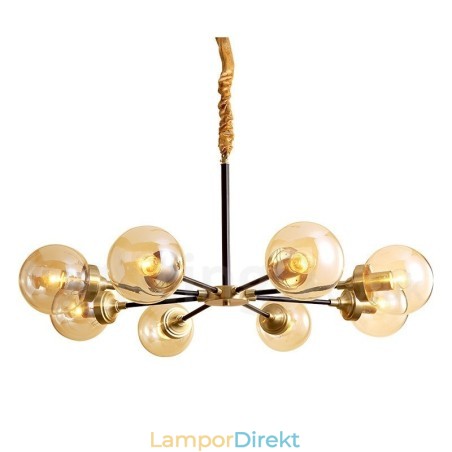 Ren Mässing Lyxig Rustik Retro Vintage Mässing Hängande Ljuskrona Med Glasskärmar Ren Mässing Lyxig Rustik Retro Vintage Mässing Hängande Ljuskrona Med Glasskärmar