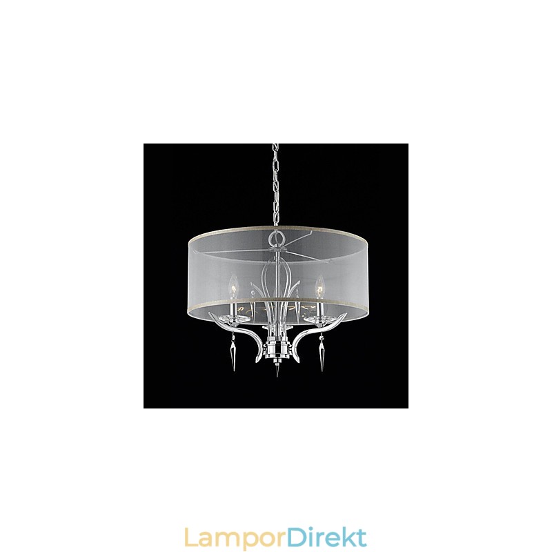 Kristall Modern Pendel Med 3 Ljus Och Halvtransparent Skärm