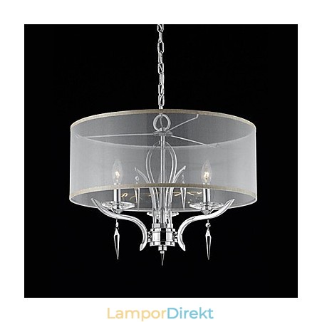 Kristall Modern Pendel Med 3 Ljus Och Halvtransparent Skärm Kristall Modern Pendel Med 3 Ljus Och Halvtransparent Skärm