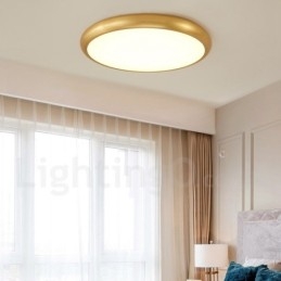 Ultratunn Dimbar Modern Modern Nordisk Stil Infälld Mässingstaklampa Med Akrylskärm Kan Också Användas Som Vägglampa