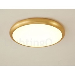 Ultratunn Dimbar Modern Modern Nordisk Stil Infälld Mässingstaklampa Med Akrylskärm Kan Också Användas Som Vägglampa