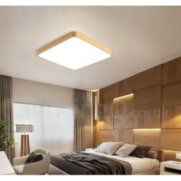 Ultratunn Fyrkantig Dimbar Modern Modern Nordisk Stil Infälld Taklampa I Mässing Med Akrylskärm Kan Också Användas Som Vägglampa