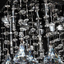 Traditionell Klassisk Kristallkrona I Krommetall