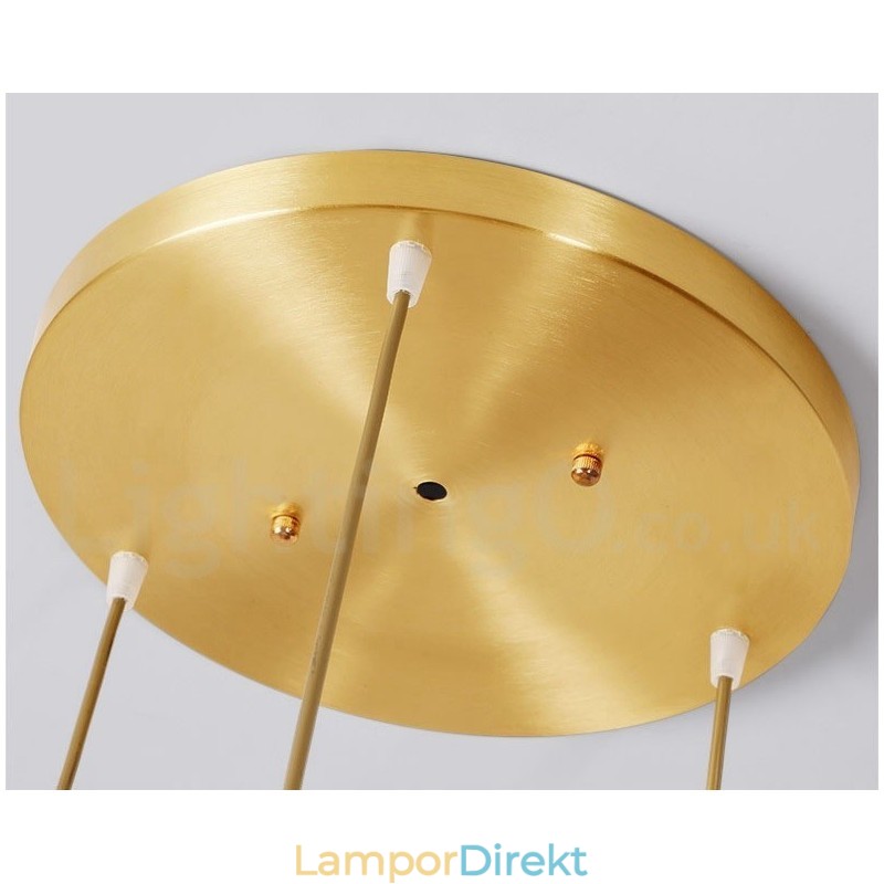 Pure Brass Rustic Lodge Nordic Style Pendellampa Med Glasskärm