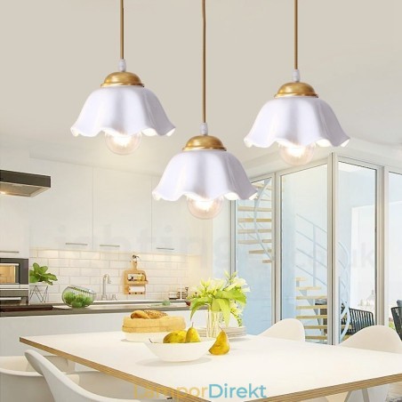Pure Brass Rustic Lodge Nordic Style Pendellampa Med Keramikskärm Pure Brass Rustic Lodge Nordic Style Pendellampa Med Keramikskärm