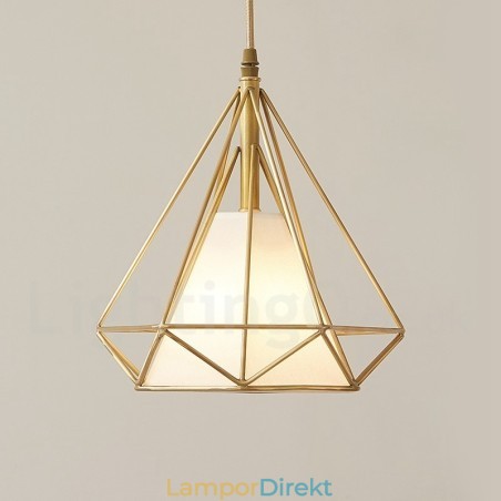 Pure Brass Rustic Lodge Nordic Style Pendellampa Med Tygskärm Pure Brass Rustic Lodge Nordic Style Pendellampa Med Tygskärm