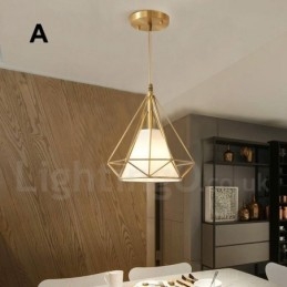 Pure Brass Rustic Lodge Nordic Style Pendellampa Med Tygskärm