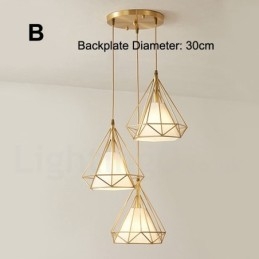 Pure Brass Rustic Lodge Nordic Style Pendellampa Med Tygskärm