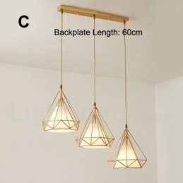 Pure Brass Rustic Lodge Nordic Style Pendellampa Med Tygskärm