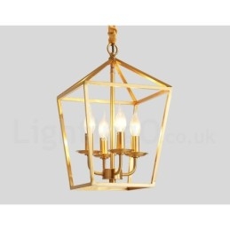 Pure Brass Rustic Lodge Nordic Style Pendellampa