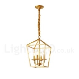 Pure Brass Rustic Lodge Nordic Style Pendellampa