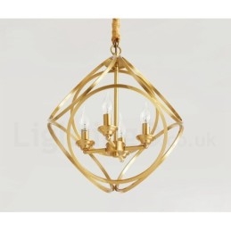 Pure Brass Rustic Lodge Nordic Style Pendellampa