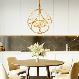Pure Brass Rustic Lodge Nordic Style Pendellampa