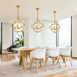 Pure Brass Rustic Lodge Nordic Style Pendellampa