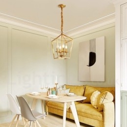 Pure Brass Rustic Lodge Nordic Style Pendellampa