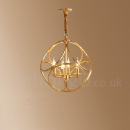 Pure Brass Rustic Lodge Nordic Style Pendellampa