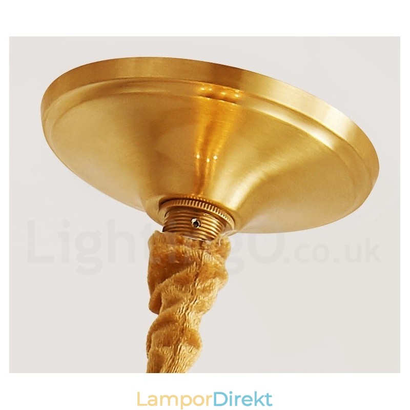 Pure Brass Rustic Lodge Nordic Style Pendellampa
