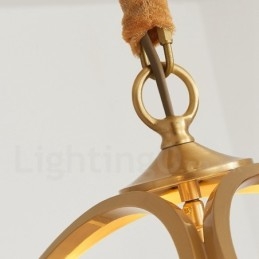 Pure Brass Rustic Lodge Nordic Style Pendellampa