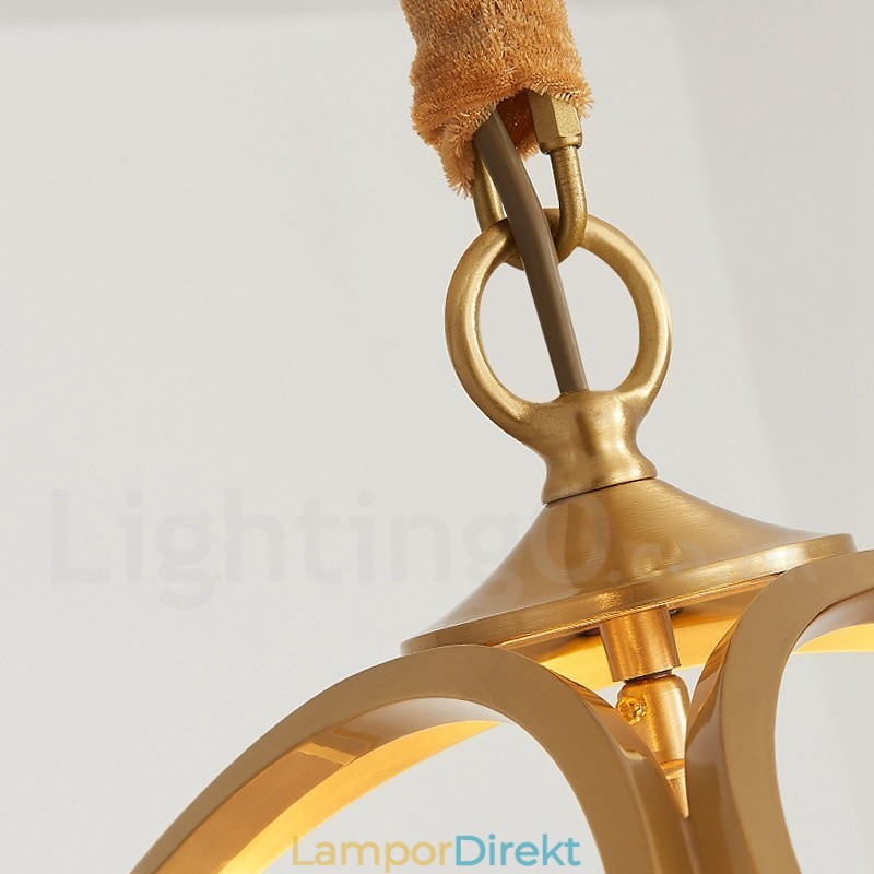 Pure Brass Rustic Lodge Nordic Style Pendellampa
