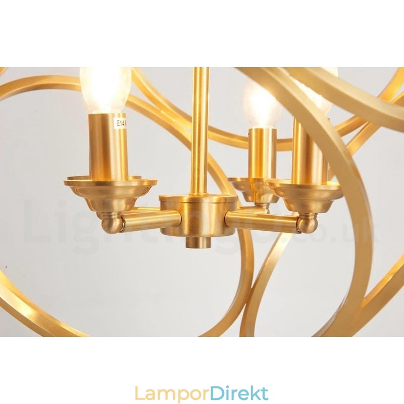 Pure Brass Rustic Lodge Nordic Style Pendellampa