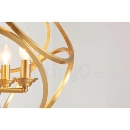 Pure Brass Rustic Lodge Nordic Style Pendellampa