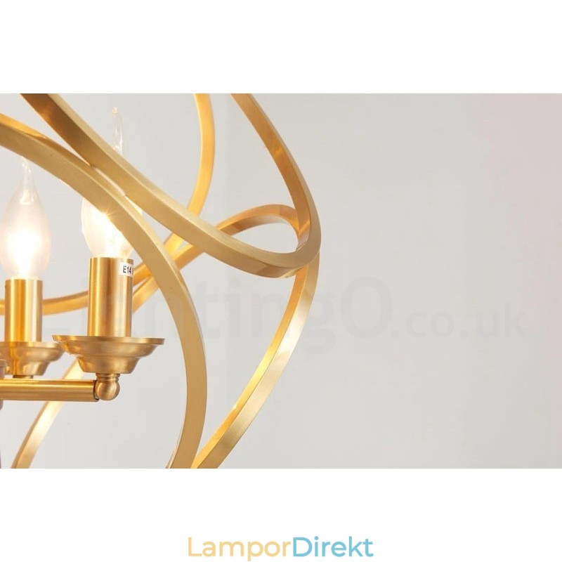Pure Brass Rustic Lodge Nordic Style Pendellampa