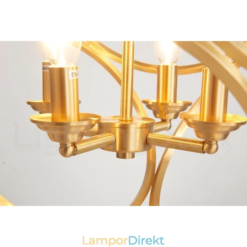 Pure Brass Rustic Lodge Nordic Style Pendellampa