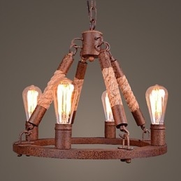 Vintage Rep Hängande Ljus Loft Kreativ Industriell Lampa Amerikansk Stil Dekoration