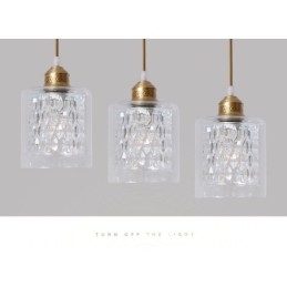 Pure Brass Rustic Lodge Nordic Style Pendellampa Med Glasskärm