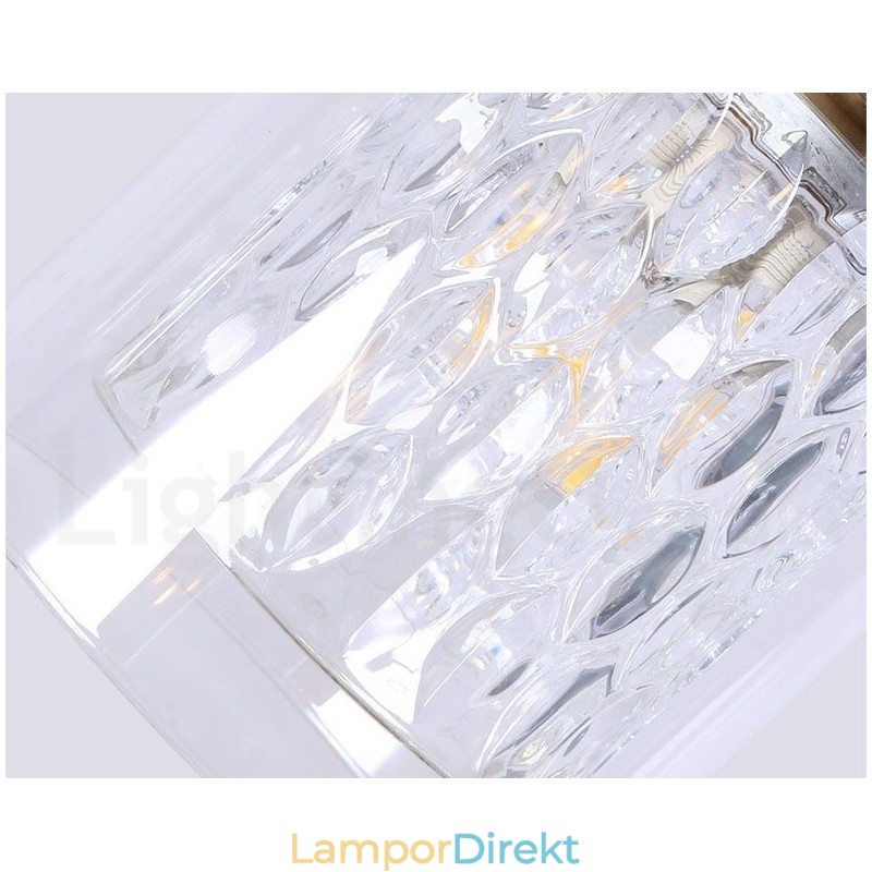 Pure Brass Rustic Lodge Nordic Style Pendellampa Med Glasskärm