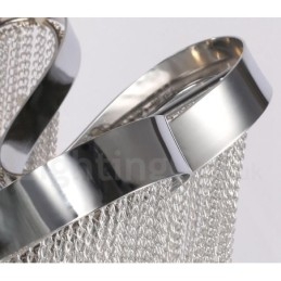 Aluminium Tofsar Ljuskrona Designer Pendel Light Silver Färg